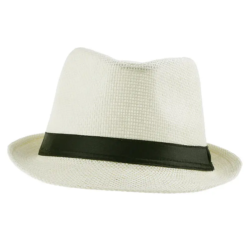 Популярная мужская и женская модная летняя повседневная трендовая пляжная Соломенная Панама джазовая, шляпа ковбойская фетровая шляпа Гангстерская шляпа(хаки