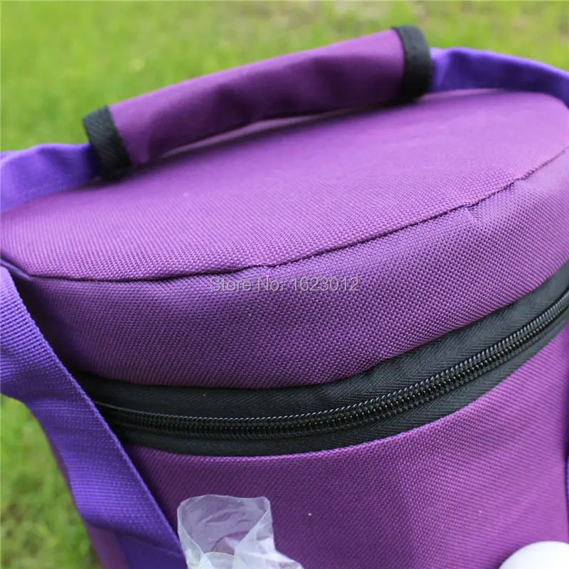 Фиолетовый цвет сумка с одним карманом для 1"-12" хрустальные Поющие миски с тяжелым холстом