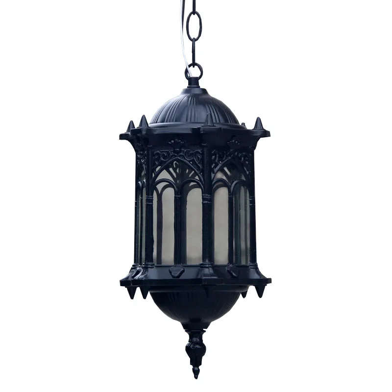 Pendant Lights Pendant Lamp Europe Outdoor Hang Light Retro Garden Balcony Pendant Lamp Hotel Restaurant Decoration Lighting Study Villa Bra Yard Luminaria