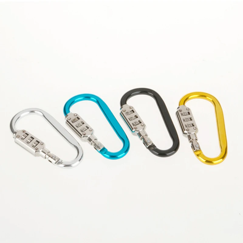 

Small size travel smart combination lock Bottle Hook Buckle 1 pc Alloy Carabiner Hanging Code Chain Camping Hiking Padlock