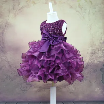 

girl dress sleeveless tutu dress girls pleated dress Stage performance Wedding presiding Birthday party baby girl clothes