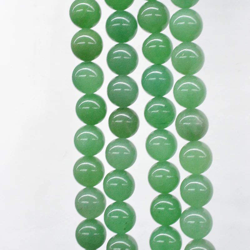 

FLTMERH-wholesale Natural Stone Beads Green Aventurine Round Beads for Jewelry Making 15.5inch/strand Pick Size 4 6 8 10 12mm