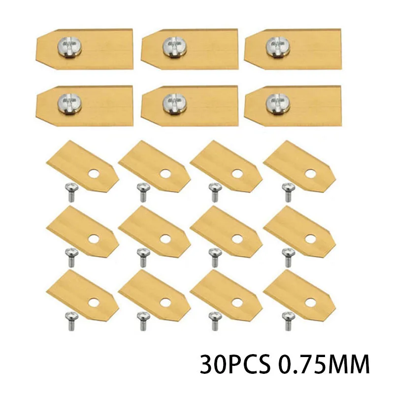 

20pcs Screws + Blades Stainless Steel Titanium Coated Mower Blades For Husqvarna Automower Gardena