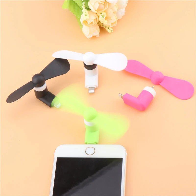8Pin USB Fan For iPhone 5 5s 6 6s 7 8 X XS XR ipad Flexible Portable Mute USB Cooler Cooling Tester USB Ventilador Cellphone Fan