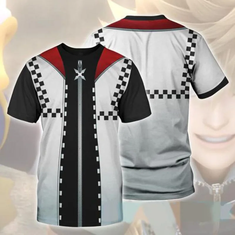 Kingdom Hearts Harajuku 3D T Shirts Men's Fashion Summer High Quality Shirt Mens Breathable Tops | Мужская одежда
