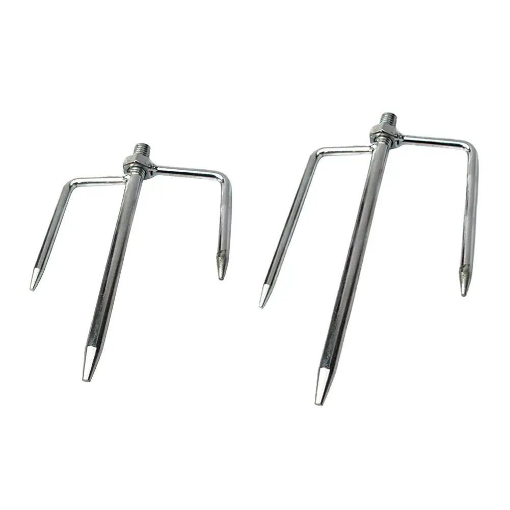 

High Quality Outdoor Fishing Umbrella Parasol Ground Spike Metal Windproof Insert Plug 8mm Universal Screws 17cm and 26cm