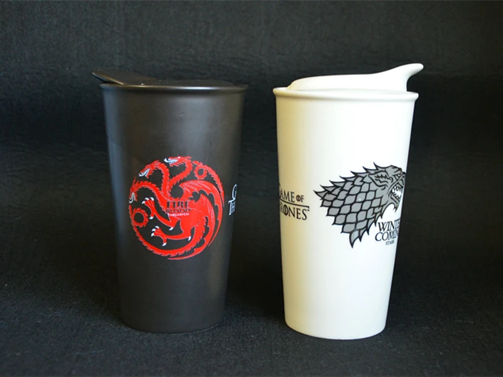 

New 450ML Ceramic Coffee Mug Cup Of Game of Thrones Stark Fire Blood