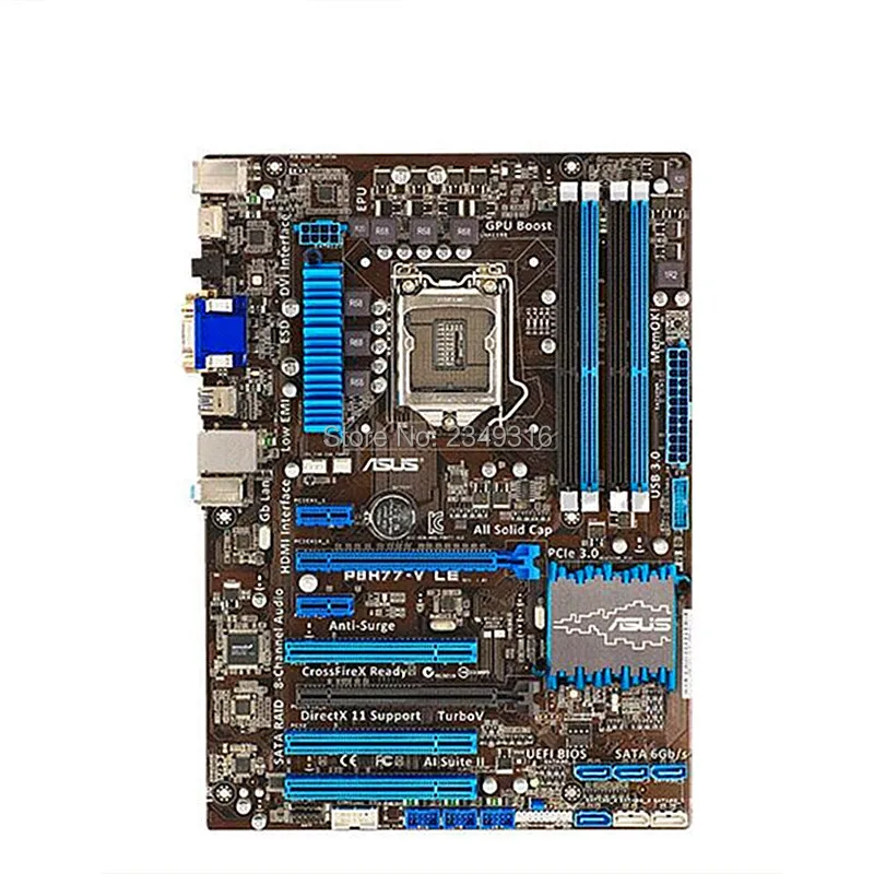 Используется для Asus P8H77-V LE материнская плата H77 LGA 1155 22nm i3 i5 i7 DDR3 32G SATA3 USB3.0 ATX |