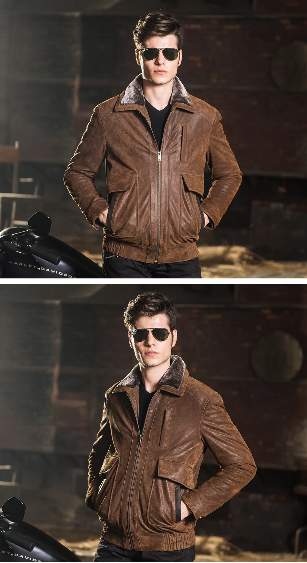 Мужская куртка из натуральной кожи, мотоциклетная куртка из натуральной кожи, Мужская теплая кожаная куртка с хлопковой подкладкой