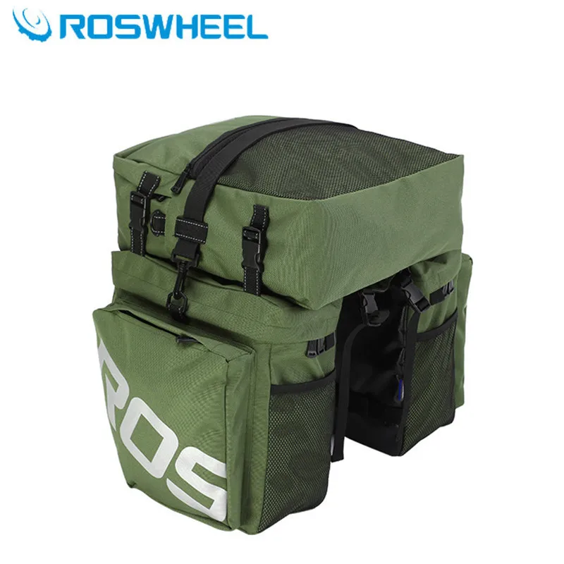 

ROSWHEEL 3 in 1 37L bag mtb bicycle bike cycling Trunk Bag Pannier mountain bike turnk pack bag bicycle accessories