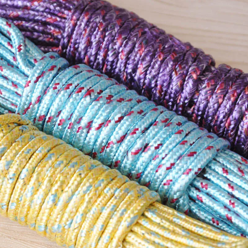 

Cuerda Clotheslines Hanging Rope Drying Clothes 10M colorful Hanger Line Cord For Outdoor