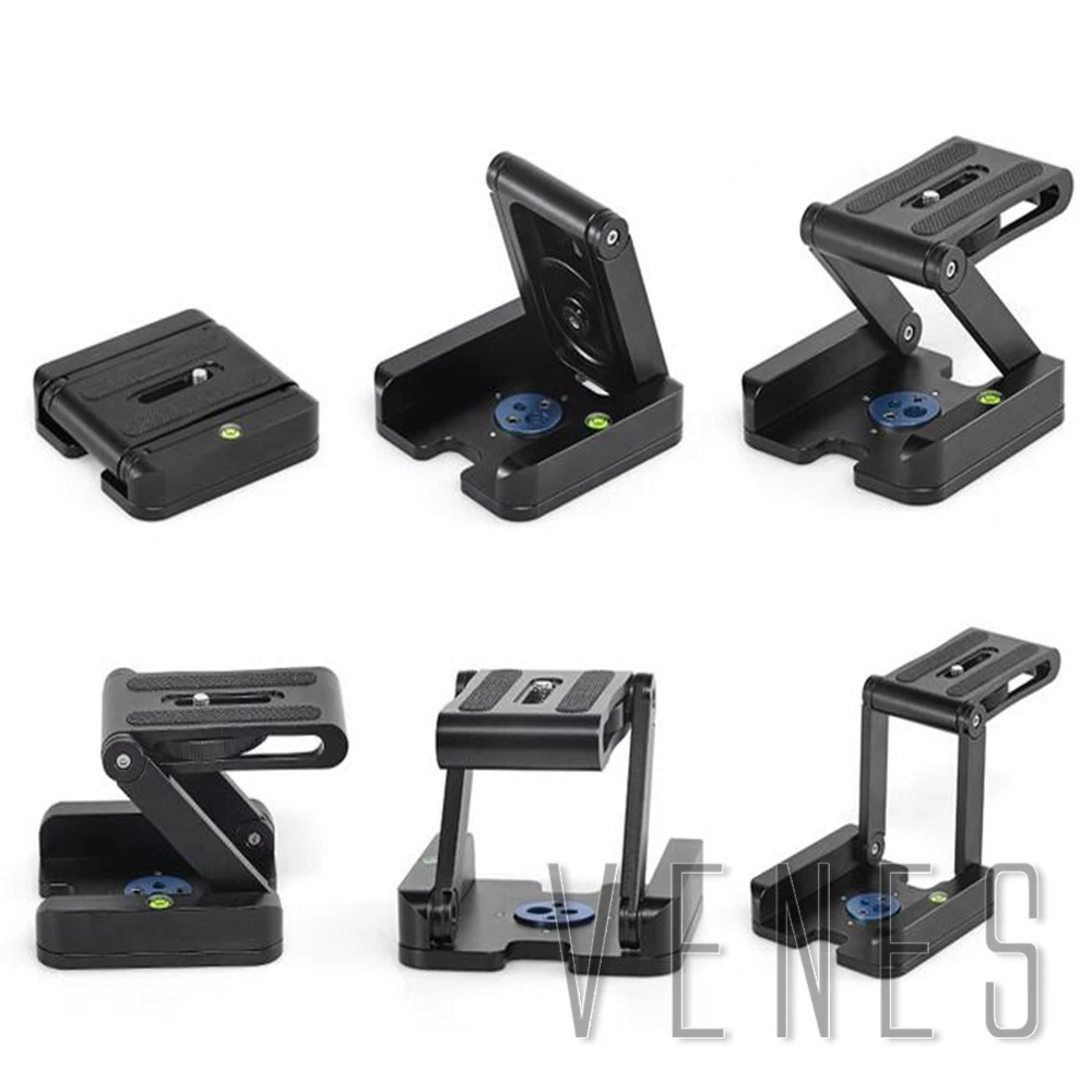 

Venes Z-Type foldable head Flexible Z Pan Folding Desktop Quick Release Plate For camera Stand Holder Tripod Tilt ball head