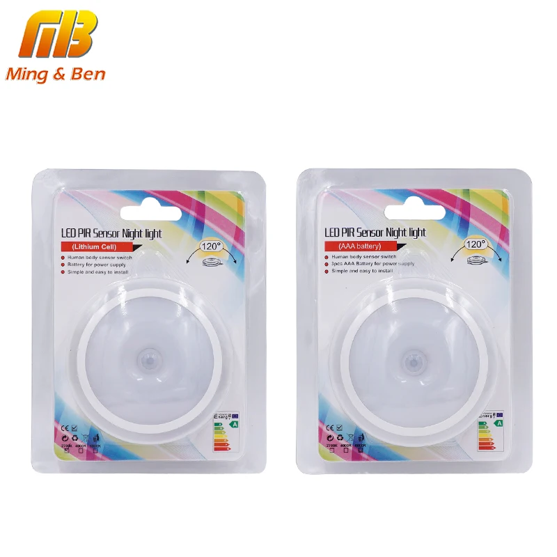 Luzes da Noite mingben led night light sensor Light Color : Cool White (5500-6500k) Warm White (2800-3500k)