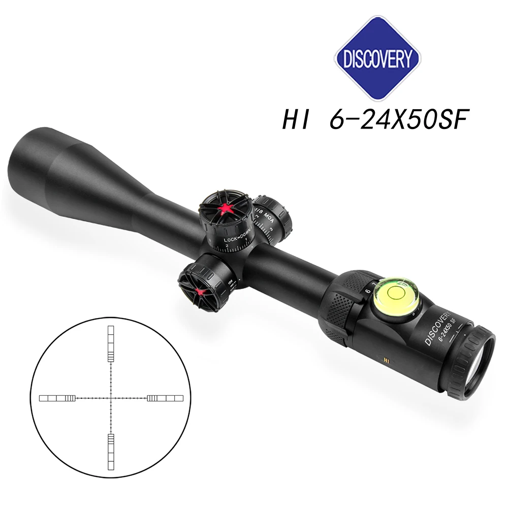 Дискавери Привет 6-24X50SF nul zoom fout боковой Фокус riflescope Jacht прицелы для страйкбола пневматические пистолеты Lunette De Tir карабин