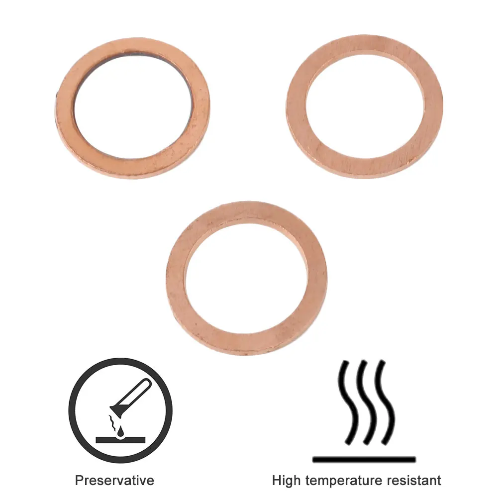 

20PCS/Pack Assorted Copper Washer Gasket Sealing Ring Sump Plug 10X14X1MM