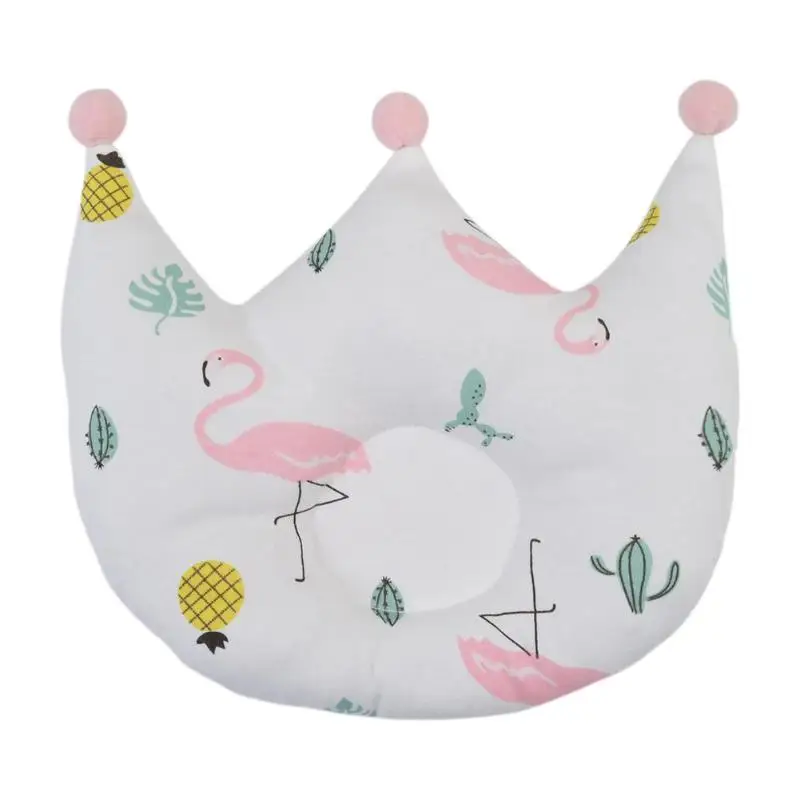 Детская форменная подушка в форме короны для младенцев, для новорожденных, для сна, для предотвращения плоского позиционер для головы, для