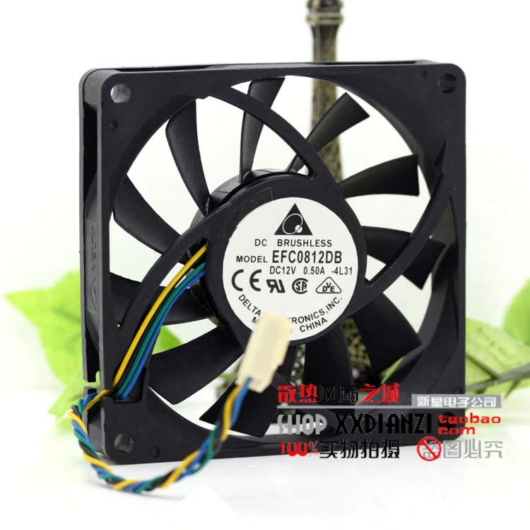 Бесплатная доставка. Оригинальный EFC0812DB 8015 0.50A 8 см ШИМ 12В переменная скорость