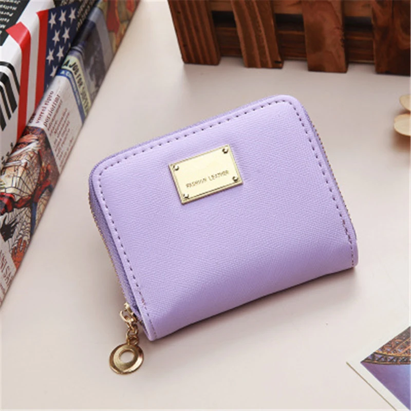 

2018 Women Short Wallets PU Leather Female Purses Nubuck Card Holder Wallet Fashion Woman Small Zipper Wallet With Coin Purse