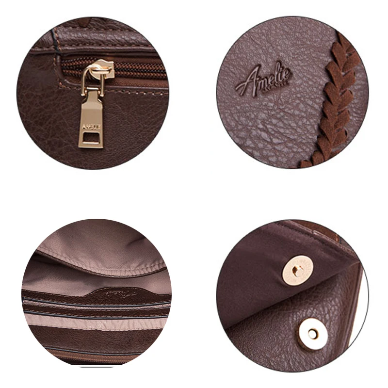 AMELIE GALANTI Винтаж женщин crossbody сумки причинно сумка седло твердые мягкие мода