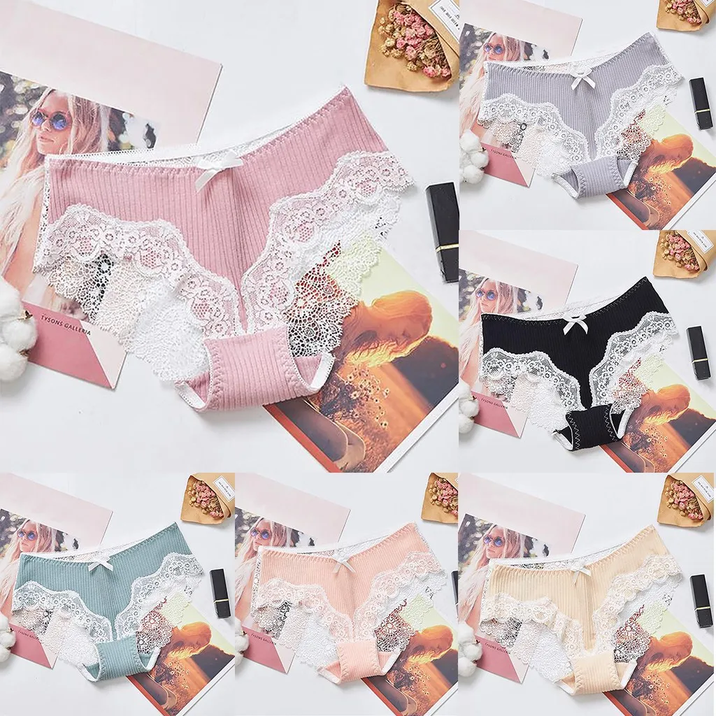

traceless crotch of cotton briefs panties womens Women lace sexy Underwear Panties Seamless Cotton Panty Hollow briefs Underwear