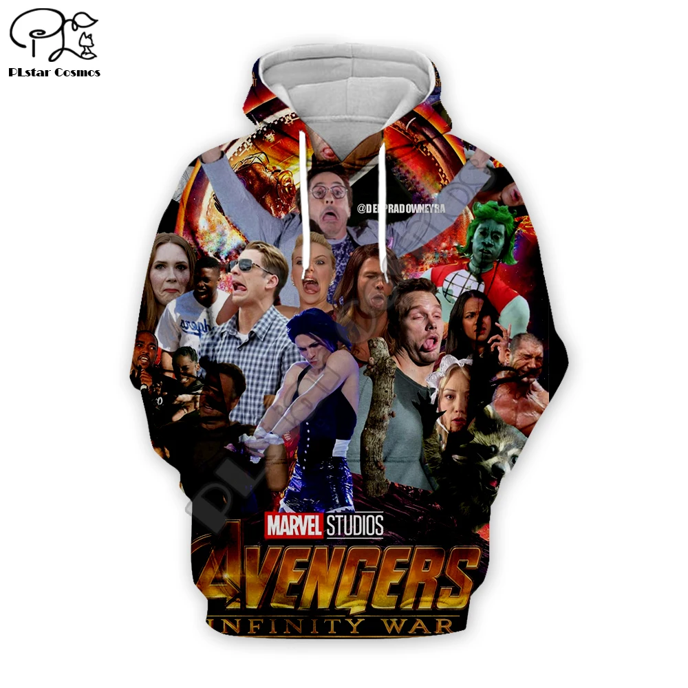 

Unisex Avengers Infinity War Marvel Funny Hoodies Sweatshirt Men 3D Print Hoodies Streetwear Casual Cospaly Hooded zipper Tops