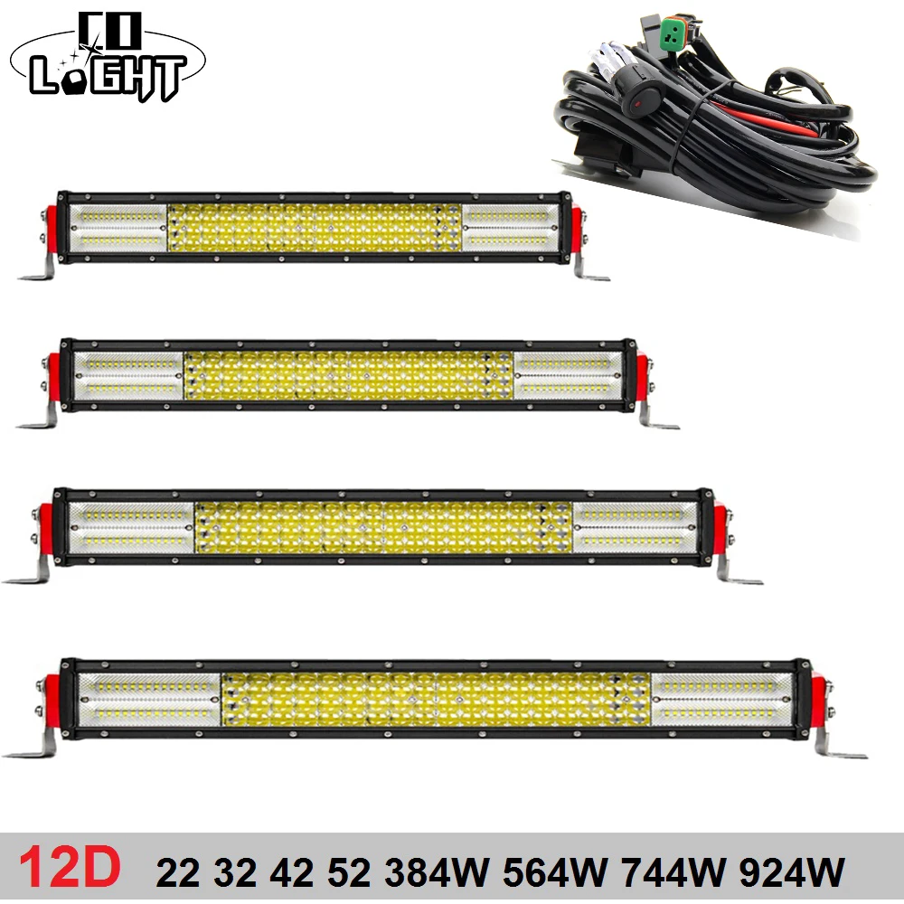 Автомобильная светодиодная панель CO LIGHT 4X4 22 32 42 52 дюйма 12D 384 Вт 564 744 924 | Автомобили