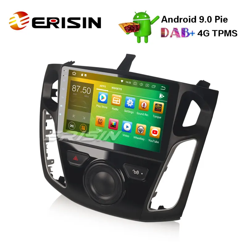 Flash Deal Erisin ES4895F 9" Android 9.0 Car Stereo Radio GPS SWC Canbus WiFi OBD Bluetooth for Ford Focus 2