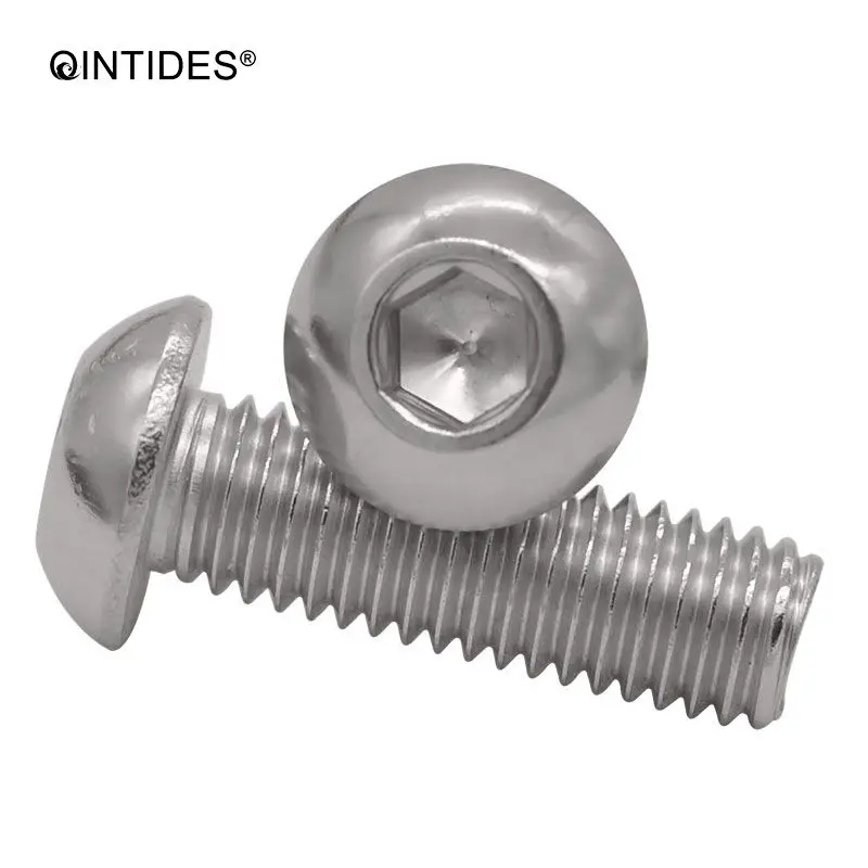 Винты с шестигранной головкой QINTIDES M5 M6 винты из нержавеющей стали 304/316 круглой