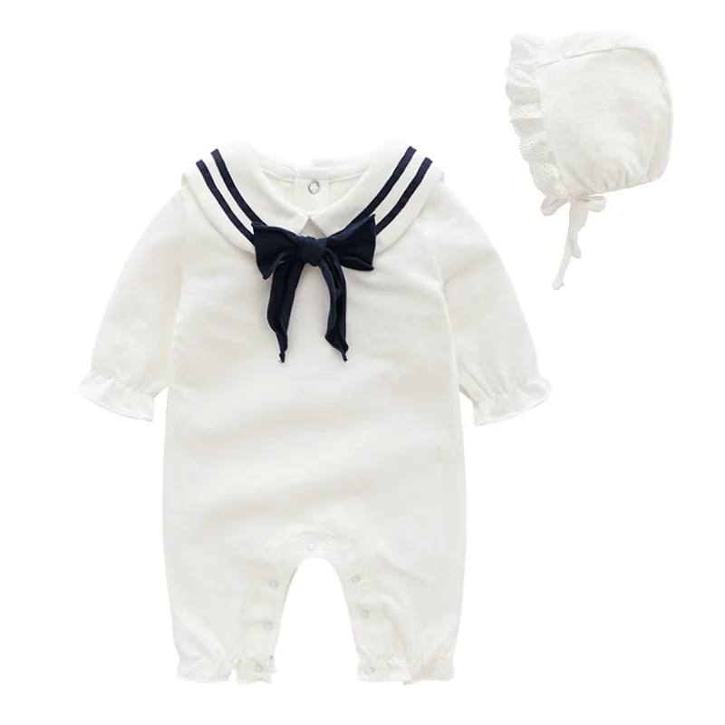 

Newborn 2pcs Baby Girl Clothes Set White Baby Jumpsuit +Headband Jumpsuit Outfits Bodysuits Sunsuit Clothes for Baby Girls