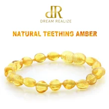 DR полированный лимонный янтарь, браслеты для прорезывания зубов, ножные браслеты, 4,7-8,7 дюймов, ручная работа, оригинальные ювелирные изделия, Балтийский Янтарь бусины для детей и взрослых женщин