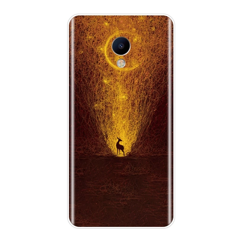 Чехол для телефона Meizu M6 M6S M6T M5 M5C M5S M3 M3S M2 Funny Cat Deer Art силиконовая Мягкая задняя