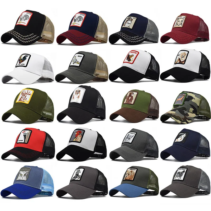 

XCZJ Summer Mesh Hats Sun Protection Breathable Hat Cotton Fitted Baseball Cap Unisex Cap Headdress Adjustable Ponytail Hat H046