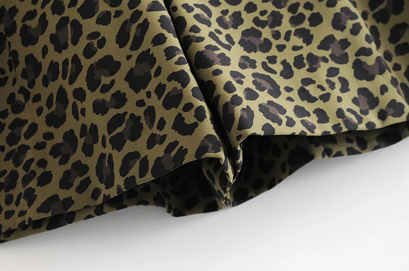 Женские винтажные шорты с леопардовым принтом и поясом, элегантные женские повседневные шорты на молнии с животным узором, шикарные панталоны, P209