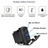 Interruptor basculante de carga rápida para barcos, coche, camión, motocicleta, Smartphone, tableta H, QC 3,0, LED, voltímetro, 3,0 ► Foto 2/6