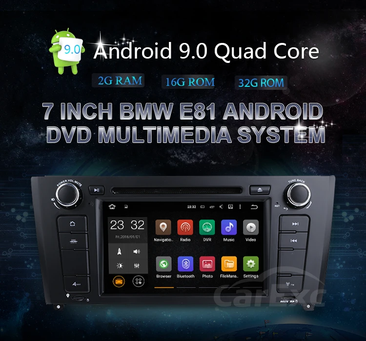 Sale Android 9.0 Quad Core Car DVD Player For BMW E81/E82/E88 1 Series With Canbus GPS Wifi   Bluetooth Radio 1