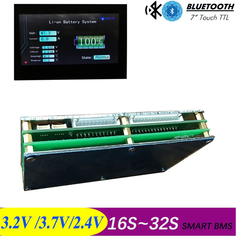16S до 32S 100A 2019 Новый DIY Lifepo4 литий ионный смарт BMS pcm с android Bluetooth приложение Смарт 7