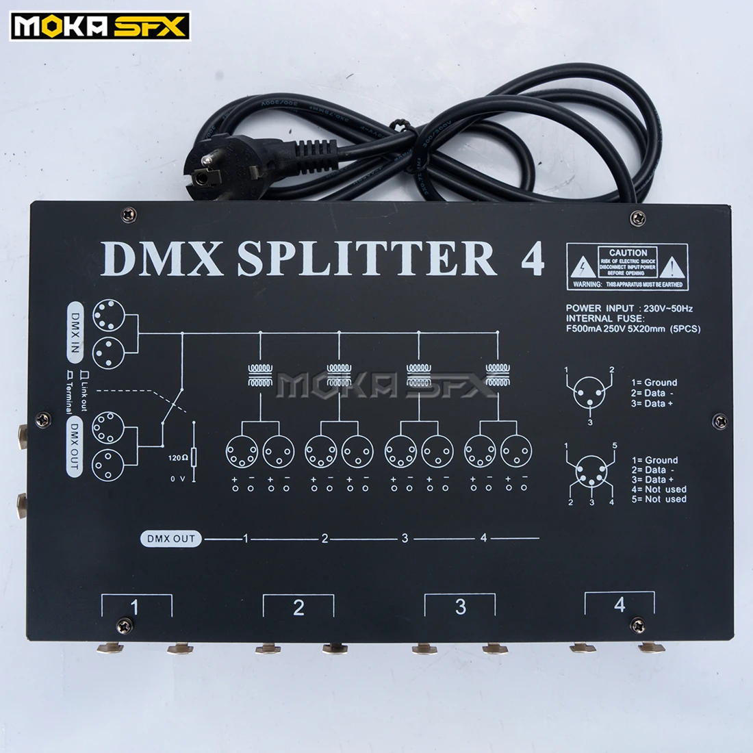 Мини DMX512 сплиттер 4-полосный ступенчатый регулятор освещения DJ освещение сплиттер 4 выхода простой контроль сплиттер освещение шоу оборудование