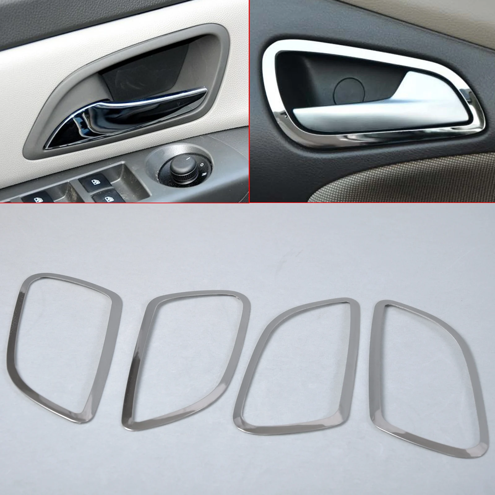 Buy DWCX 4Pcs Stainless Steel Interior Inside Door