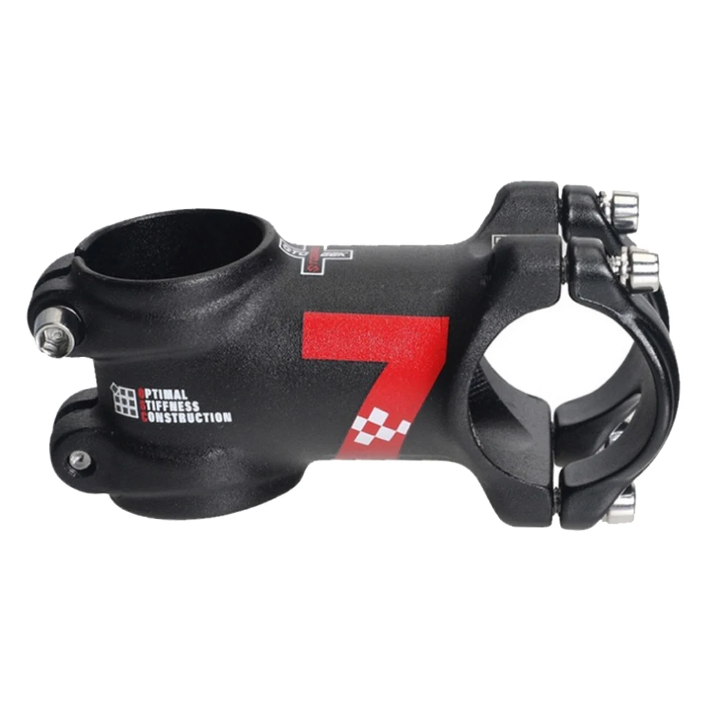 Bike Stem 7 Degree Aluminum Alloy Fixed 31.8mm Cycling Mountain Handlebar Stem Riser Black 60/70/80/90/100/110mm