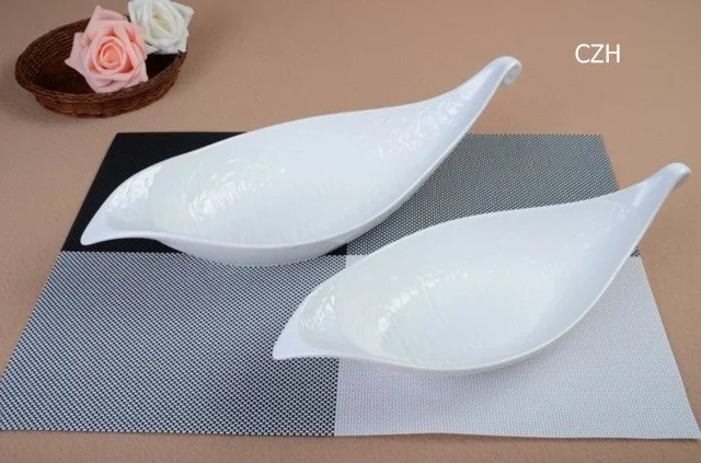 Набор чаш для сервировки керамики в форме лодки Декоративные Фарфоровые Необычные обеденные тарелки Посуда для десерта, супа и приправ