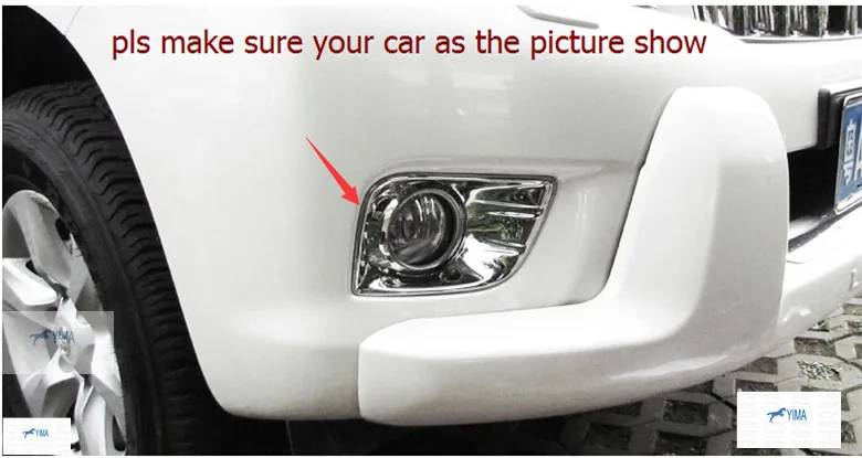 

Lapetus For Toyota Prado Fj150 2010 2011 2012 2013 ABS Chrome Front + Rear Fog Light Lamp Cover Trim 4 pcs / set