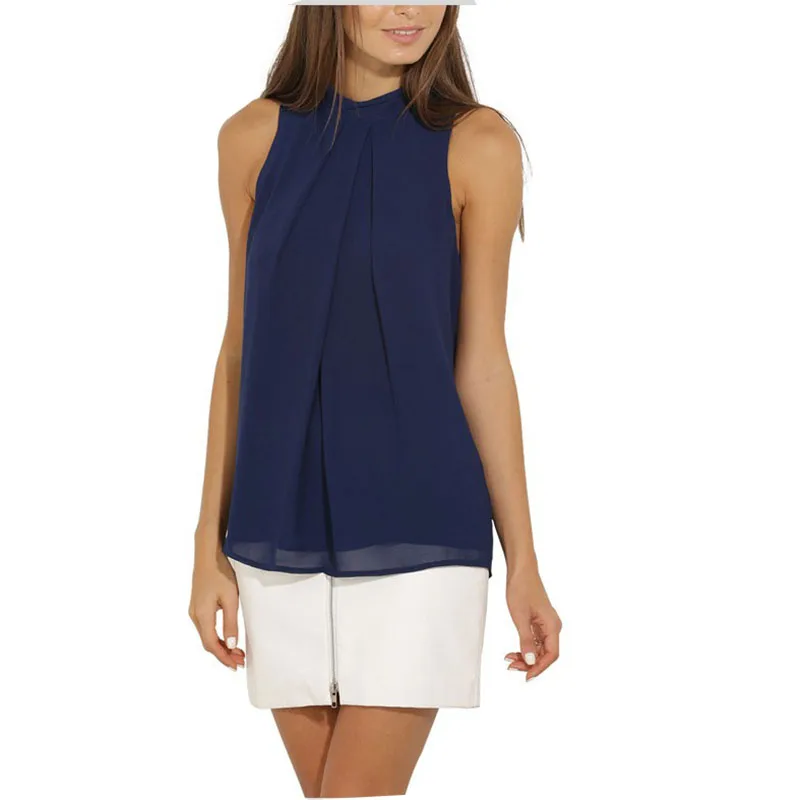 

Sleeveless Summer T Shirt Women 2019 New Vest European American Halter Large Yards t-shirt Harness Clothing Vestidos YFF6133