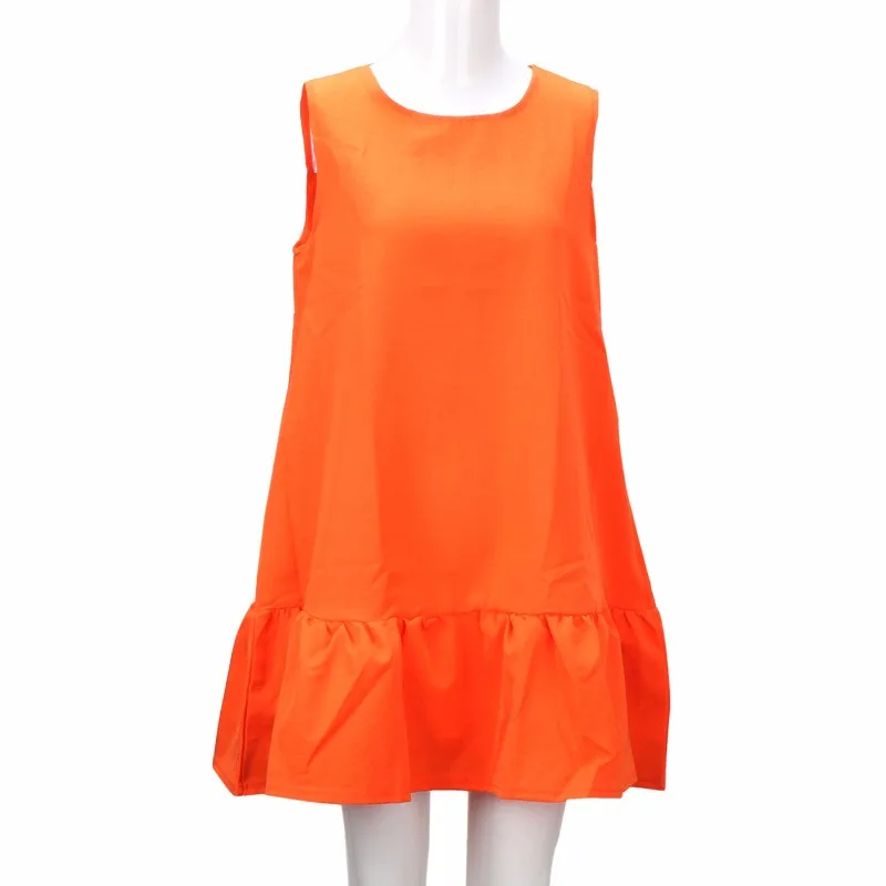 CTS 2016 Autumn Dress Fashion O-Neck Loose Women Mini Dress Ruffles Hem Casual Ladies Dresses Plus Size Womens Clothing 6 Color (23)
