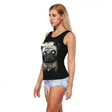 Быстросохнущий жилет тренировка 3D печать стрейч-футболка Топы для женщин для бега фитнеса спорта майка для занятий йогой