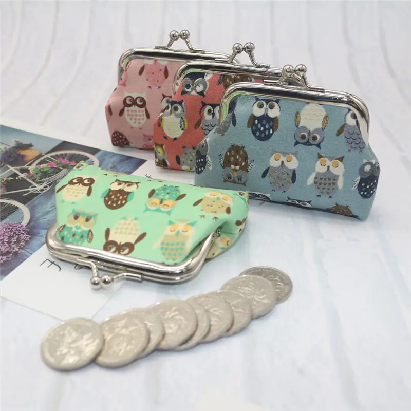 Women's Owl Coin Purse Money Bag Change Card Holders Small Wallet women's wallet clutch portfel cuzdan billetera carteira 40MA2016