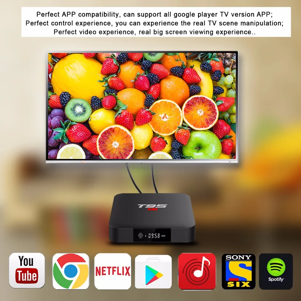 ТВ-приставка T95 S1 Amlogic S905W Android 7,1 2GB16GB Smart tv 4K H.264 HD медиаплеер T95S1 2,4G Wifi Беспроводная приставка PK X96min