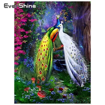

Evershine 5D DIY Diamond Painting Peacock Pictures Full Drill Diamond Painting Rhinestones Cross Stitch Diamond Mosaic Animals