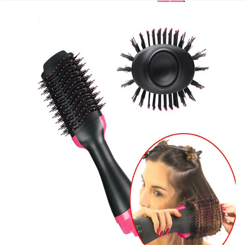 Secador de Cabelo Salão de Beleza Elétrica Escova Iônica Cuidados Curler Barril Pente Golpe ar Quente Seco Curling Penteado Alisador Cabelo 1000w 11 12_??