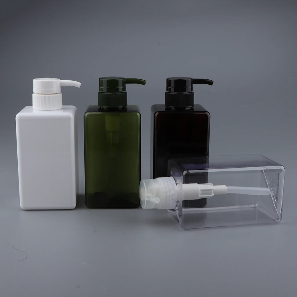 Refillable Empty Bottles Shampoo/Liquid Traveling Bottles Pump Container Bottle Set 450ml for Lotion Body Wash Massage Oils