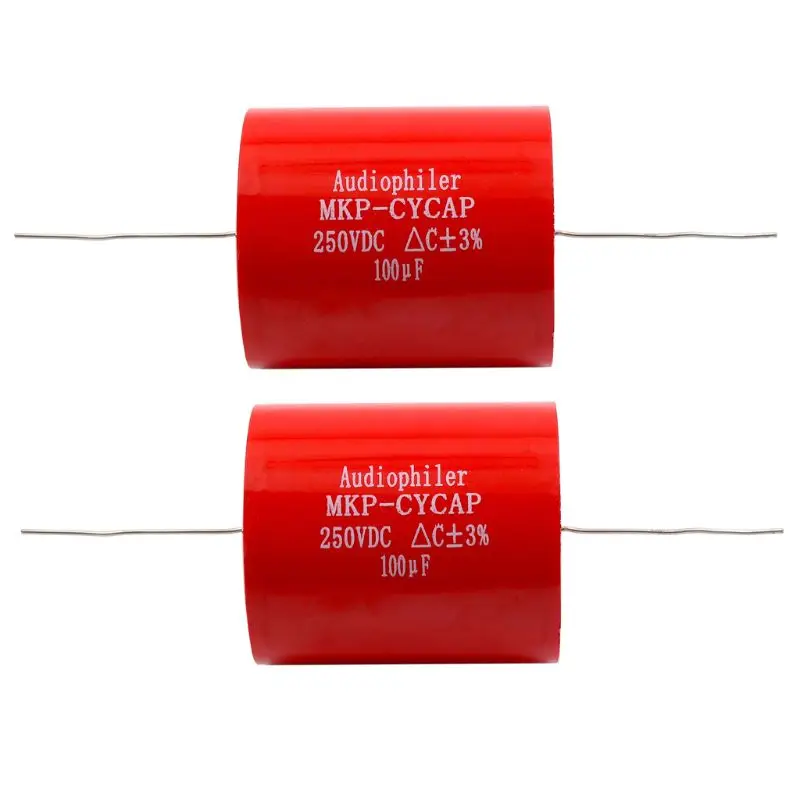 

1PC Audiophiler Axial MKP Audio Grade Capacitor 100-200UF 250VDC For HIFI DIY Frequency Capacitance Guitar Amplifier